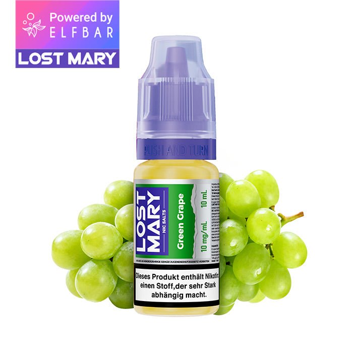 elfbar lost mary liquid (nicsalt) green grape 10ml elfbar lost mary liquid (nicsalt) green grape 10ml